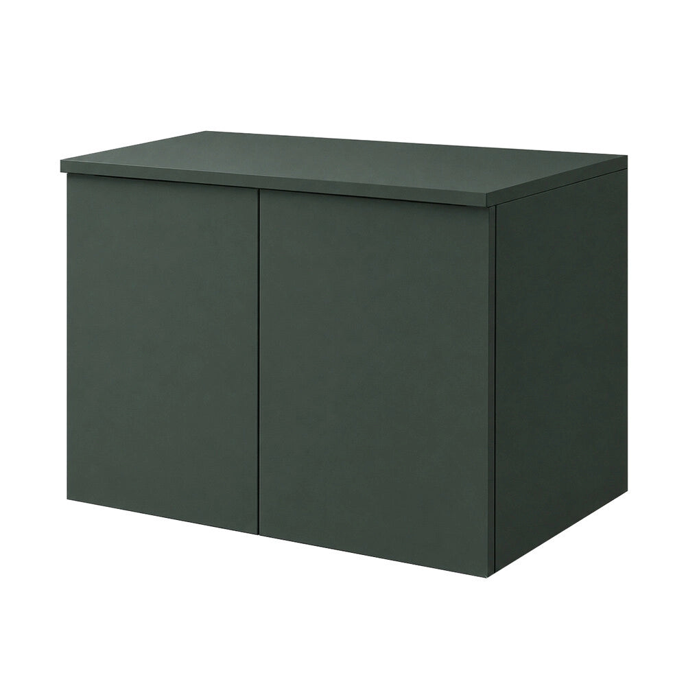 Mobile bagno sospeso 70 cm verde portalavabo due ante Tierra