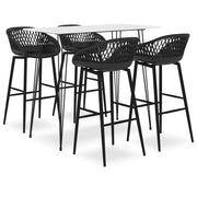 Set da Bar 5 pz Bianco e Nero