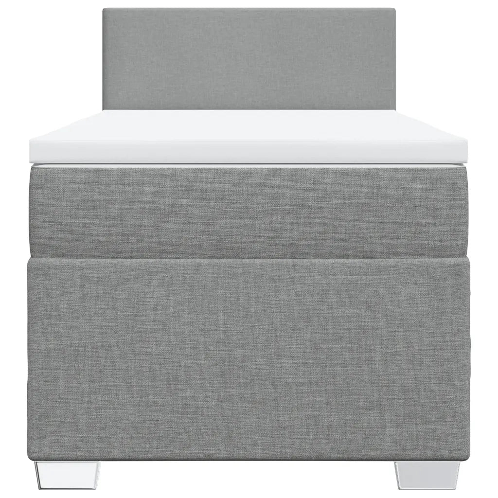 Giroletto a Molle con Materasso Grigio Chiaro 90x200 cm Tessuto 3288064