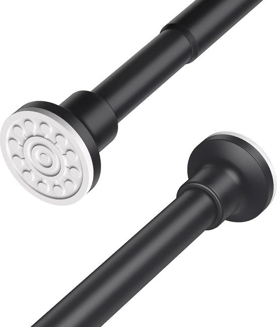 Douchegordijnstang in alluminio estensibile da 74 cm a 195 cm senza perforazione per vasca da bagno