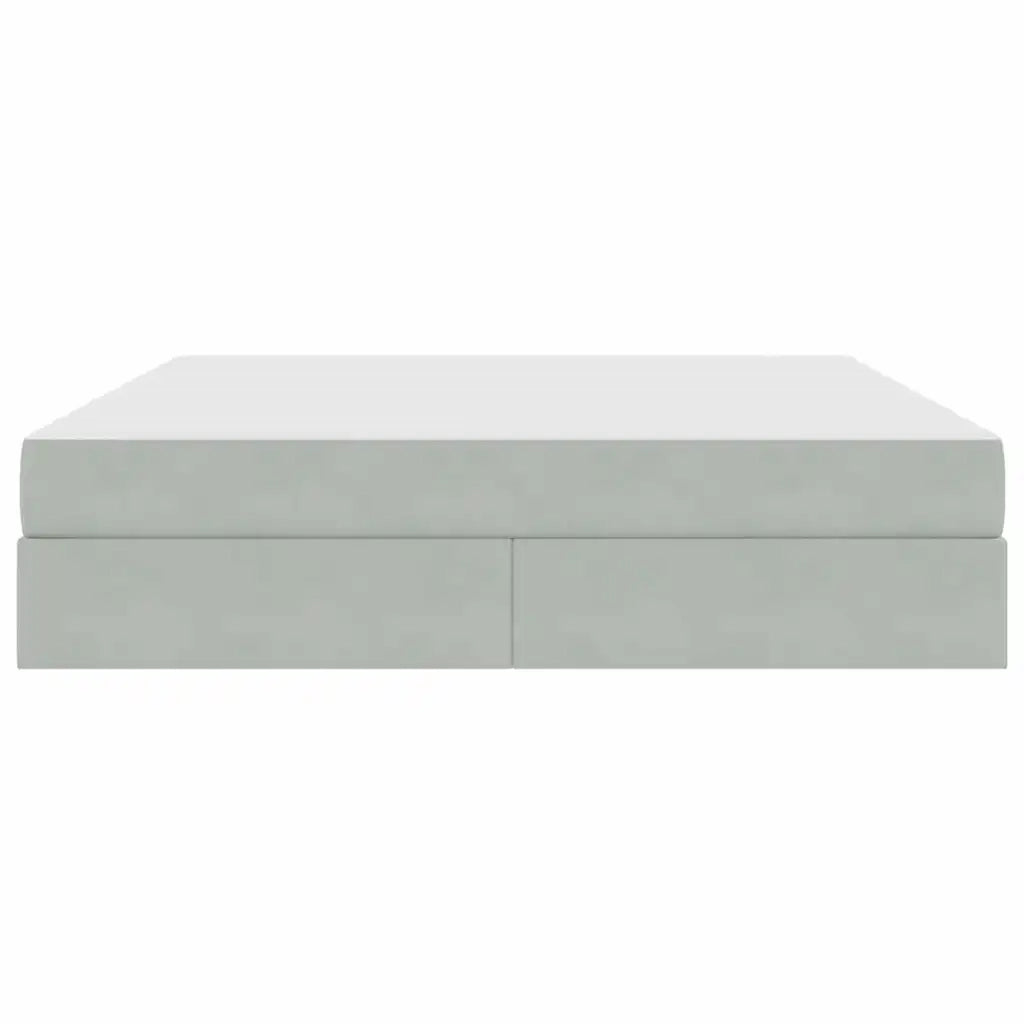 Letto con contenitore e materasso Grigio chiaro 180 x 200 cm 3399736