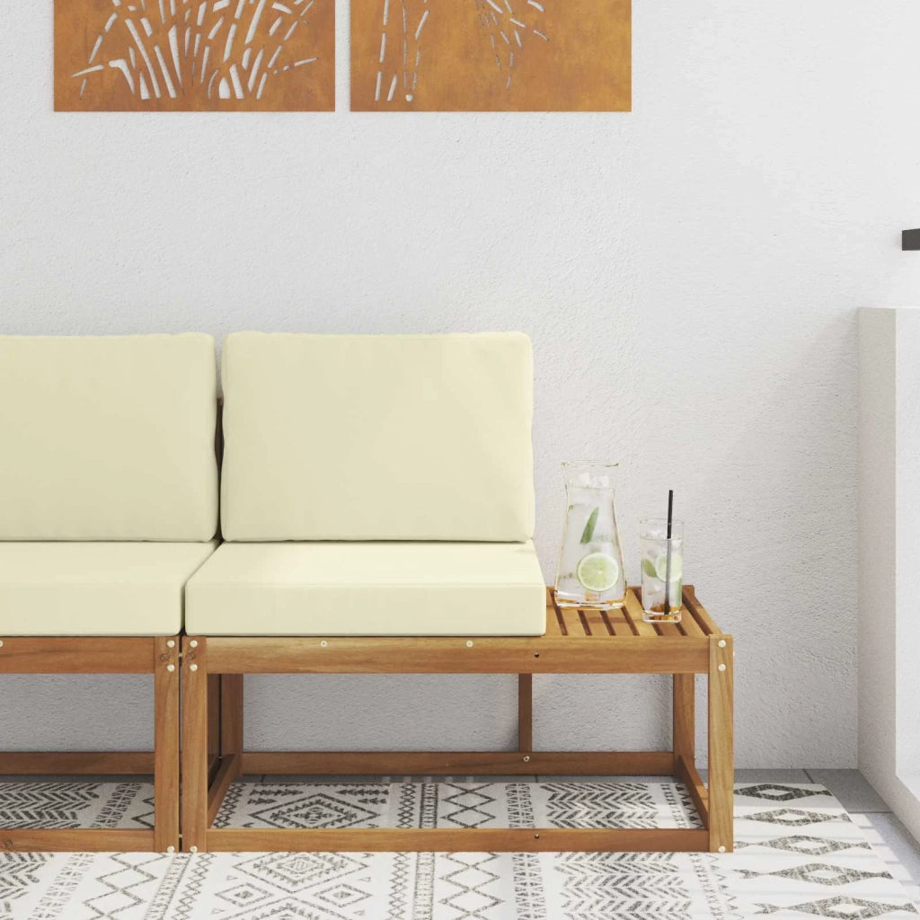 Divano da Esterno con cuscino-Divano da Giardino Naturale 91 x 63 x 73 cm 337629