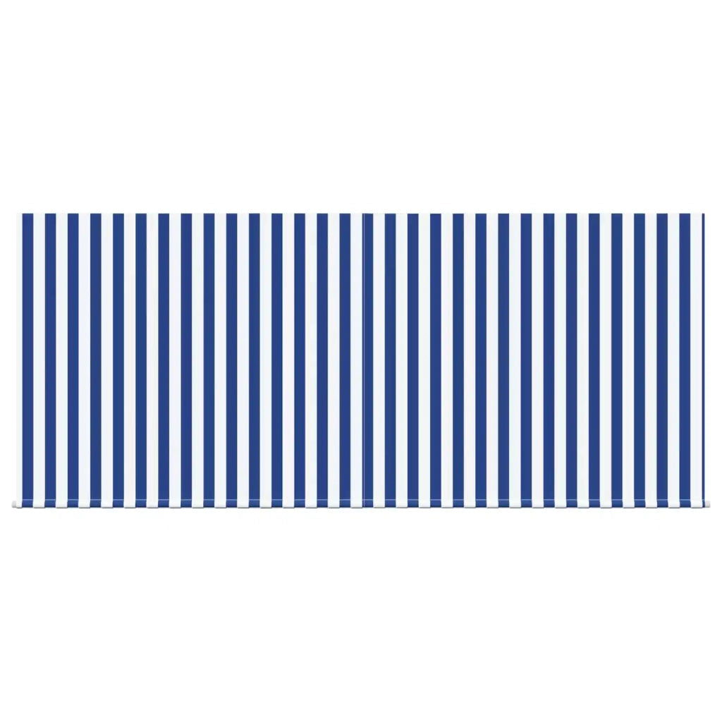 Tenda retrattile-Tenda parasole per balcone Blu e Bianco 350 x 250 cm 226049