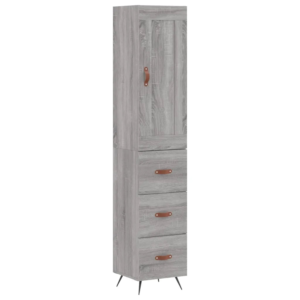 Credenza Grigio Sonoma 34,5x34x180 cm in Legno Multistrato 3200175