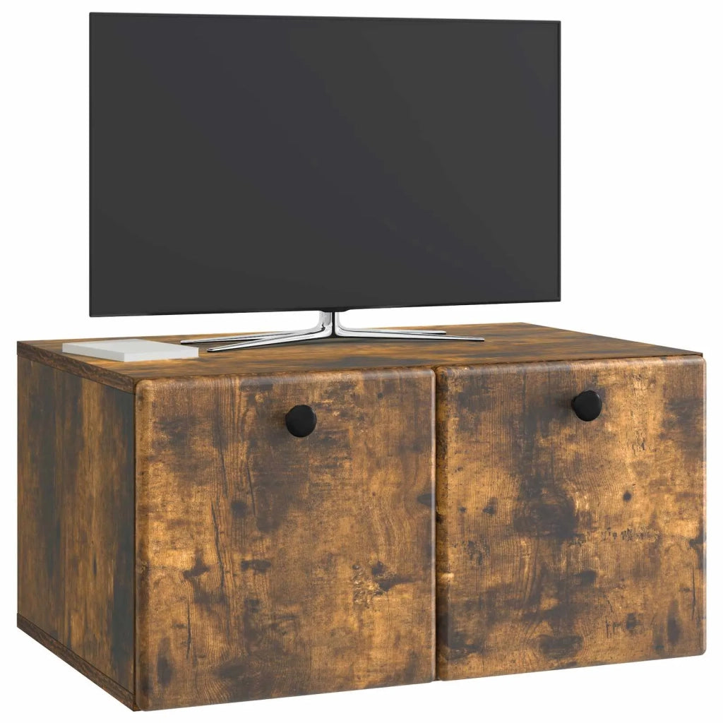Mobile Porta TV da Muro 59,5 x 41 x 30 cm Rovere Fumo