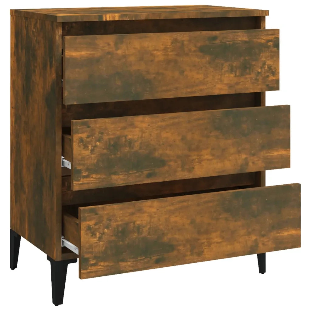 Credenza-Buffet-Armadio da cucina Rovere Fumo 60x35x69 cm in Legno Multistrato 952962