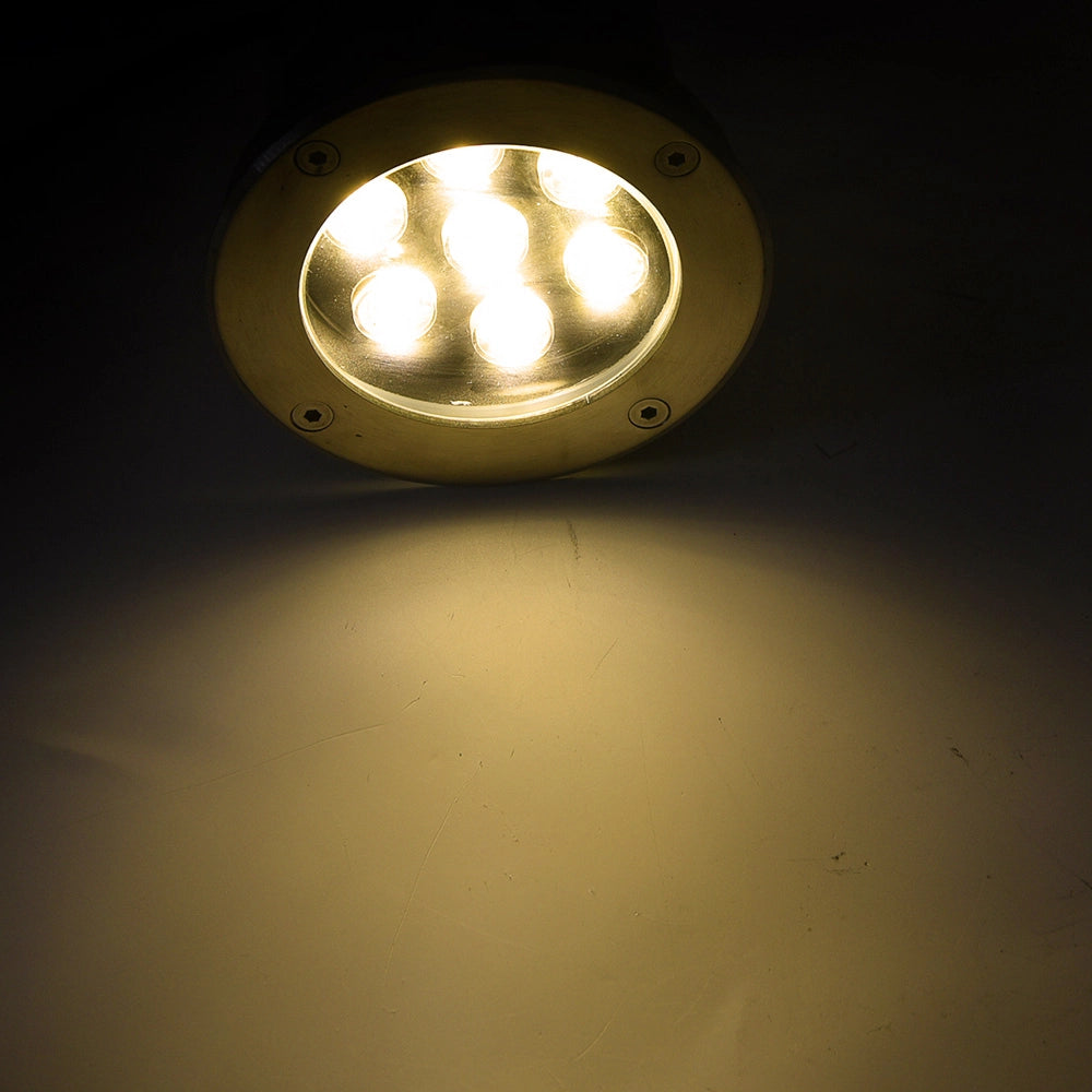 FARETTO LED SEGNAPASSO CALPESTABILE 7W DA TERRA LUCE CALDA 3000K° - ILLUMINAZIONE ESTERNA PER VIALI GIARDINI INGRESSI E SENTIERI