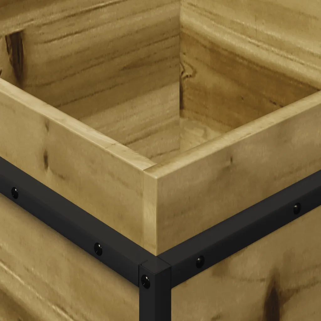 Fioriera da Giardino-Vaso da Esterno 40x40x50 cm in Legno di Pino Impregnato