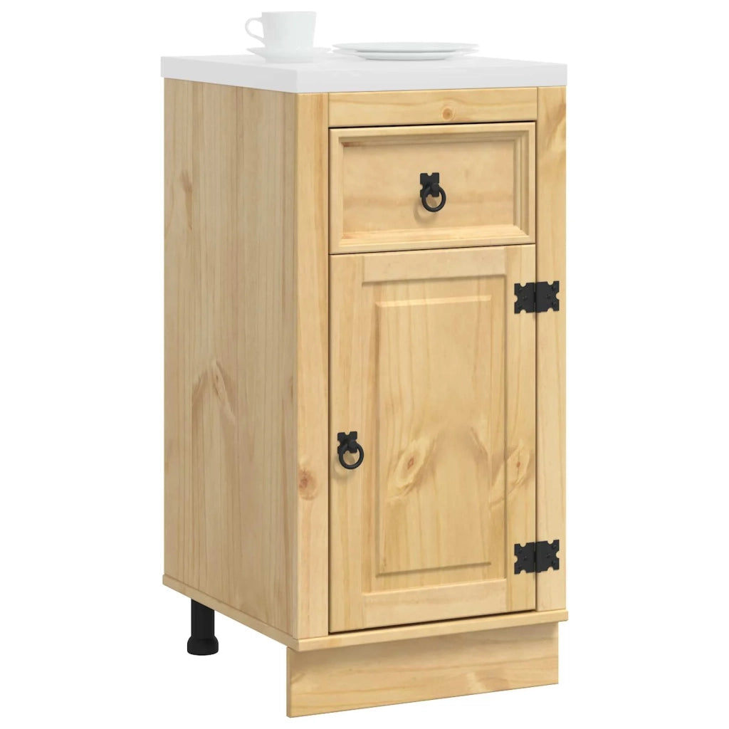 Pensile da cucina | Armadietto SKI Marrone Miele 40 x 46 x 81,5 cm Pino massello