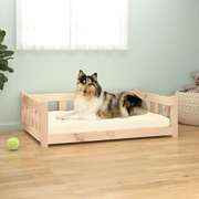 Cuccia per Cani 95,5x65,5x28 cm in Legno Massello di Pinocod mxl 121253