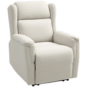 POLTRONA Relax reclinabile manuale 80x94x101 cm in lino Beige
