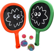 Set di racchette da badminton per principianti - racchette da tennis leggere per bambini - giochi da piscina e da spiaggia - inclusi 2 palloni di spugna e 2 palloni di corda - per ragazze e ragazzi - giochi da esterno.