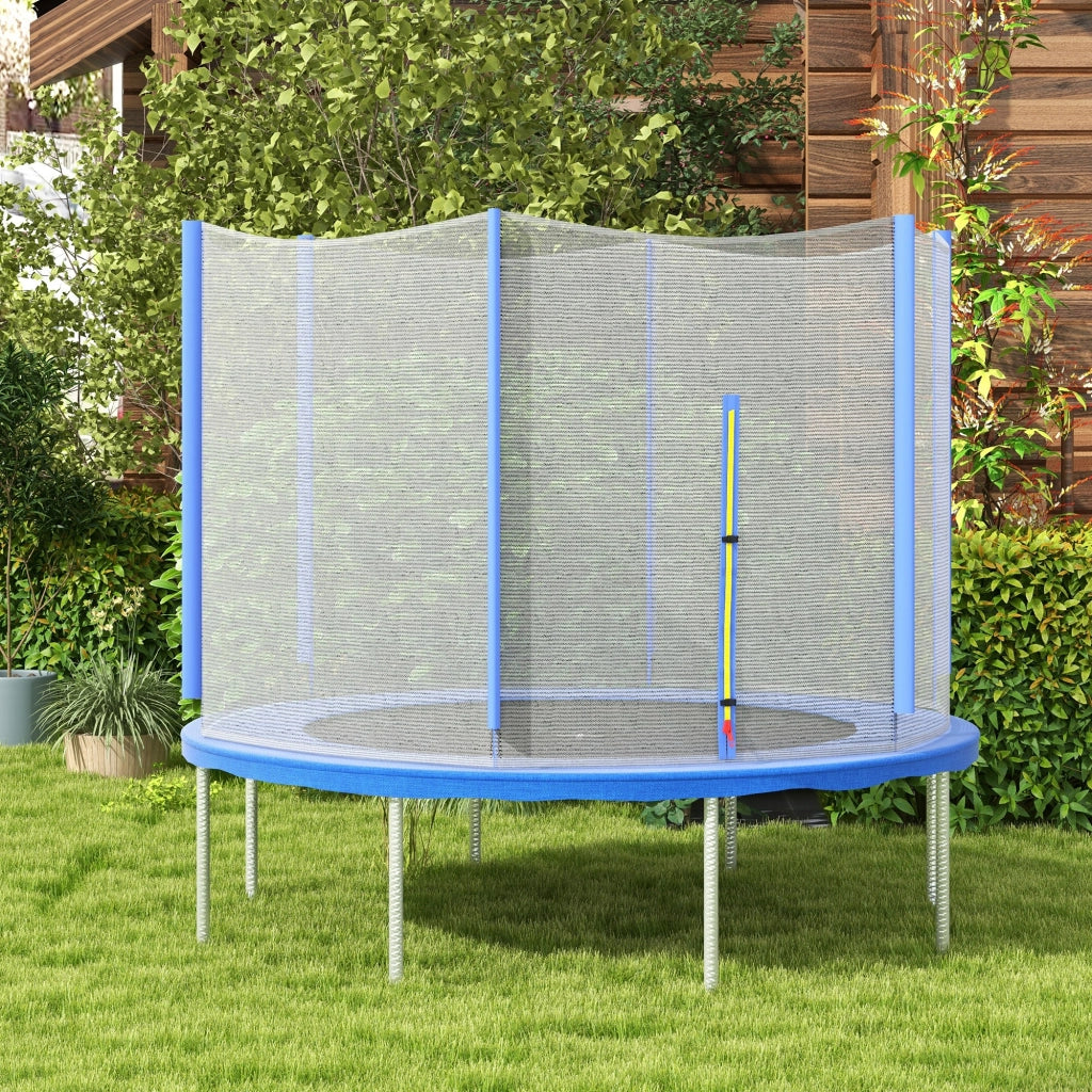 Trampolino Elastico con Rete di Sicurezza ¨C zephmum ¨C Blu e Nero ?305 cm