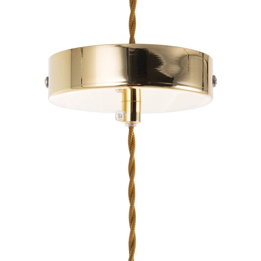 Set di 2 lampade a sospensione Lampadina industriale minimalista in vetro dorato