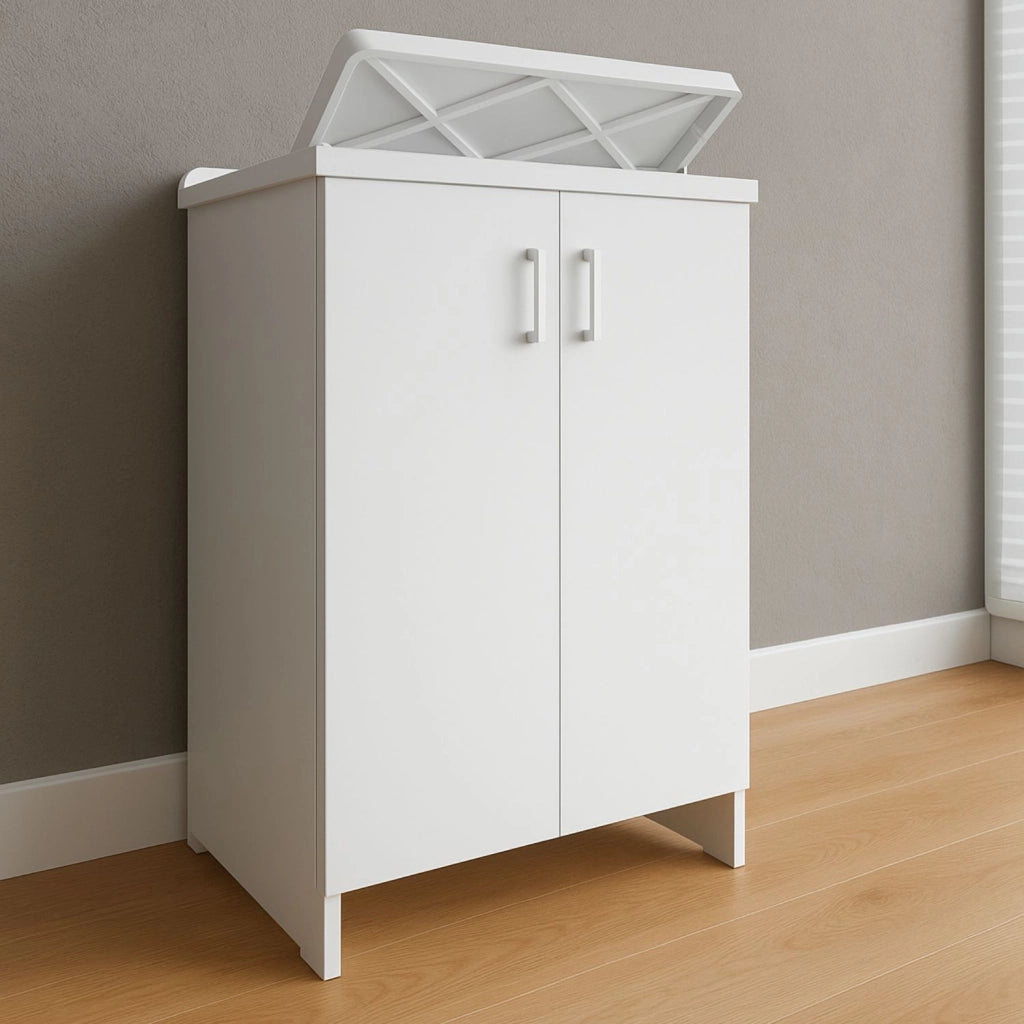 Mobile lavanderia bianco lavabo resina 45x50x85 asse lavaggio cm doppia anta