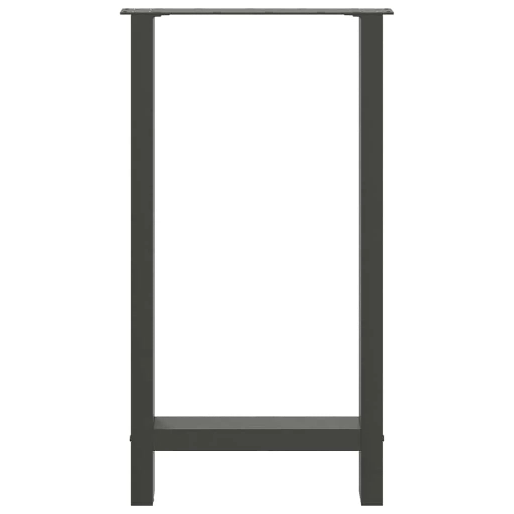 Set di 2 gambe robuste per tavolo da bar dal design moderno 50 x 90-91 cm acciaio antracite 02_0057570