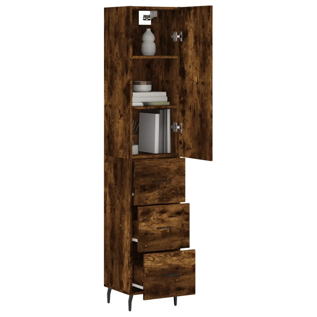 Credenza Rovere Fumo 34,5x34x180 cm in Legno Multistrato 3198870