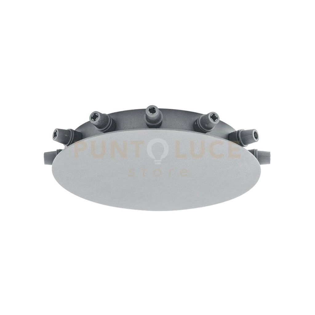 GSOB06- ROSONE 12 FORI GRIGIO CEMENTO IN METALLO PIU' ACCESSORI INCLUSI