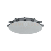 GSOB06- ROSONE 12 FORI GRIGIO CEMENTO IN METALLO PIU' ACCESSORI INCLUSI