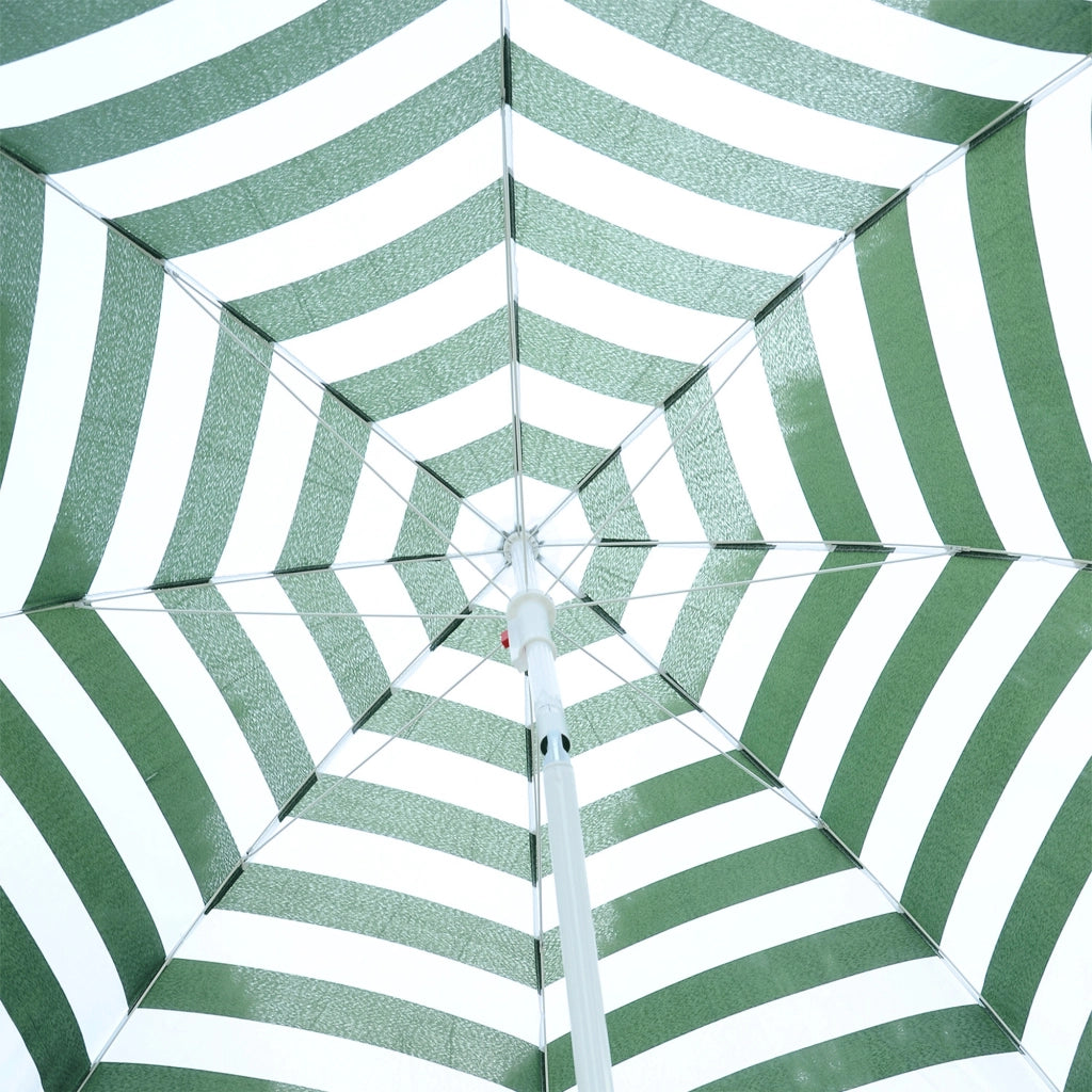 Ombrellone da Giardino con Tetto Inclinabile ¨C Zephmum ¨C ?180 cm Verde e Bianco