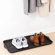 Tray per Scarpe e Stivali - 2 Trays da 745 x 37 cm - Tray per Scarpe in Plastica per Asciugare Scarpe Bagnate - Nero