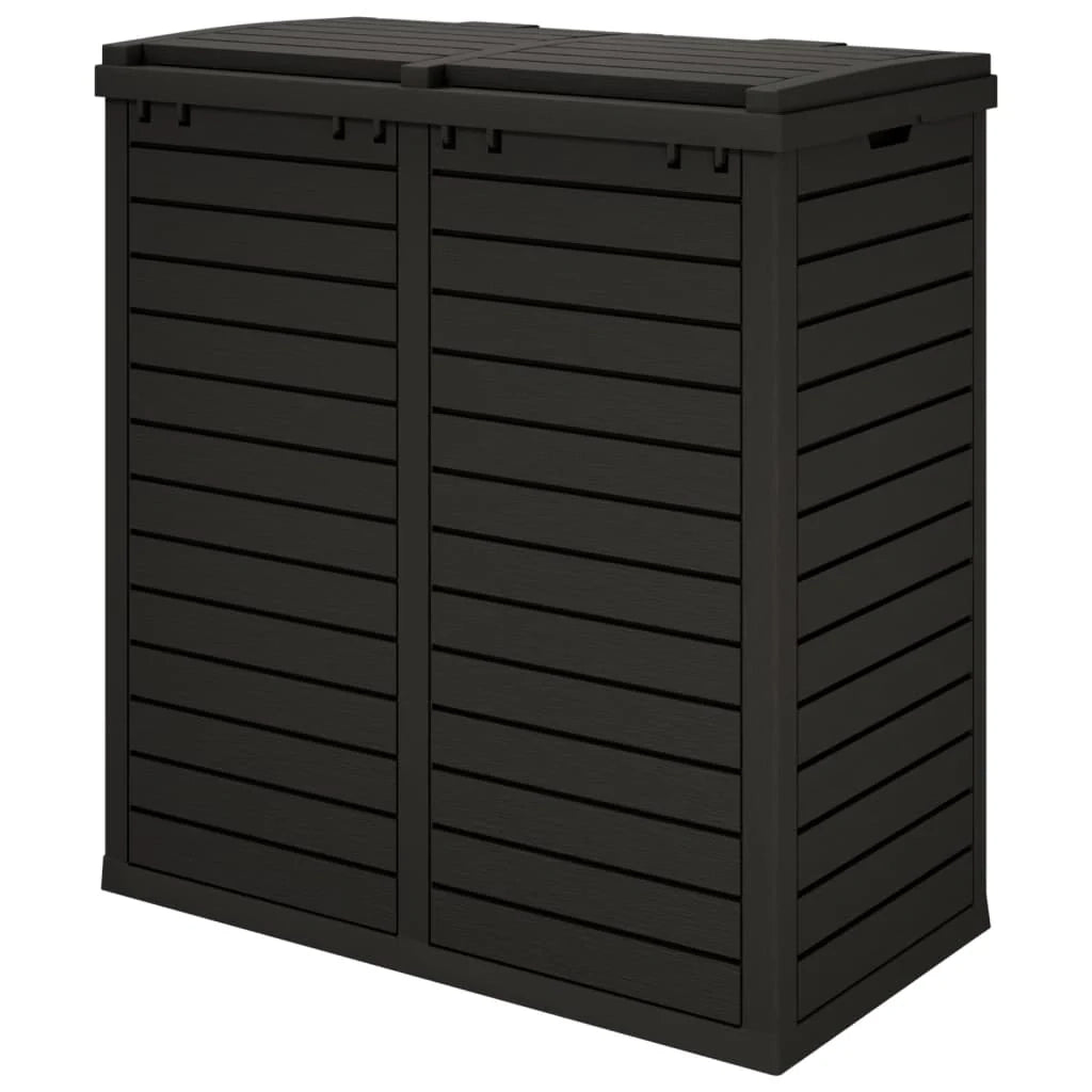 Cestino da esterno 78 x 41 x 86 cm polipropilene nero 02_0043837