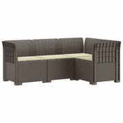 Divano da Giardino 4 Posti con Cuscini Aspetto Rattan PP 3443974