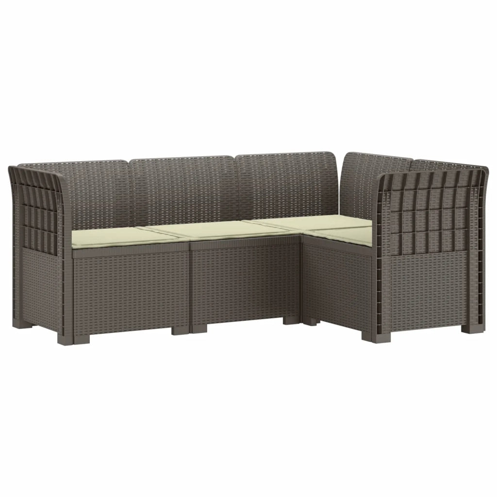 Divano da Giardino 4 Posti con Cuscini Aspetto Rattan PP 3443974