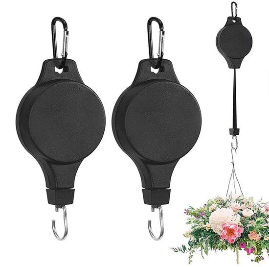 Porta piante con gancio regolabile - Sostegno per piante - Appendi piante - Gancio per muro - Appendista piante per interni - Capacità di carico massima 15kg