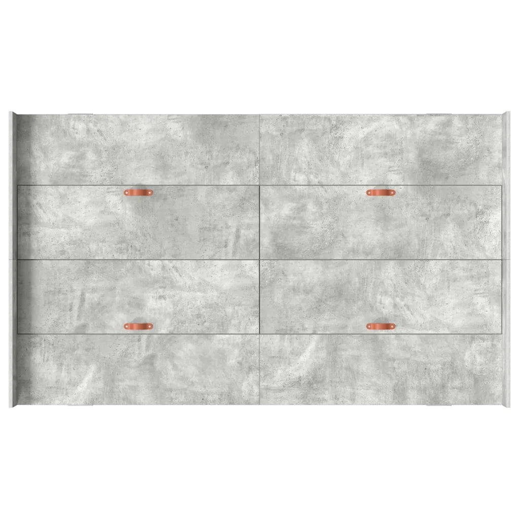 Struttura letto con contenitore-Giroletto con contenitore Grigio cemento 120 x 190 cm