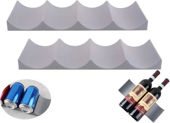 2 contenitori di silicone per bottiglie - Organizzatore per frigorifero per vino, birra e bottiglie - Scaffale di archiviazione per frigorifero, magazzino o bar - Sostegni universali per bottiglie - Grigio

Modello: 
Specifica: 
Codice prodotto: