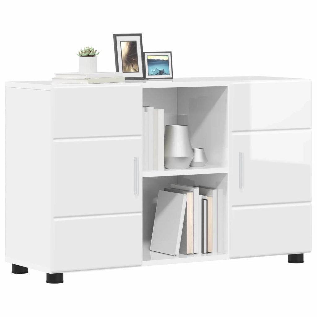 Credenza con porta FLORIN Bianco Lucido 88,5 x 30,5 x 55,5 cm 880295