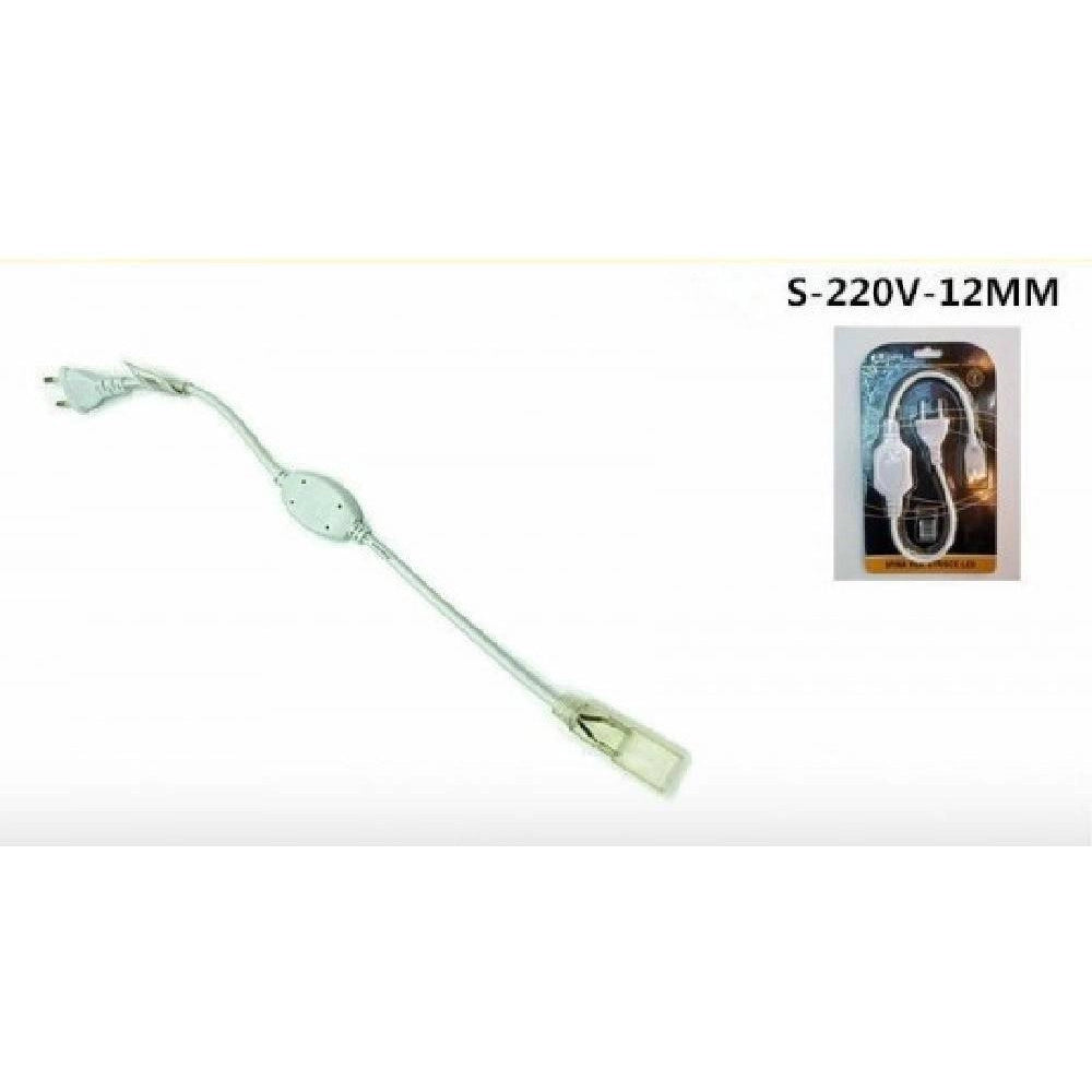 Trade Shop - Spina Per Strisce Led Da 12 Mm 220v Presa Di Accensione Strip Led S-220v-12 -