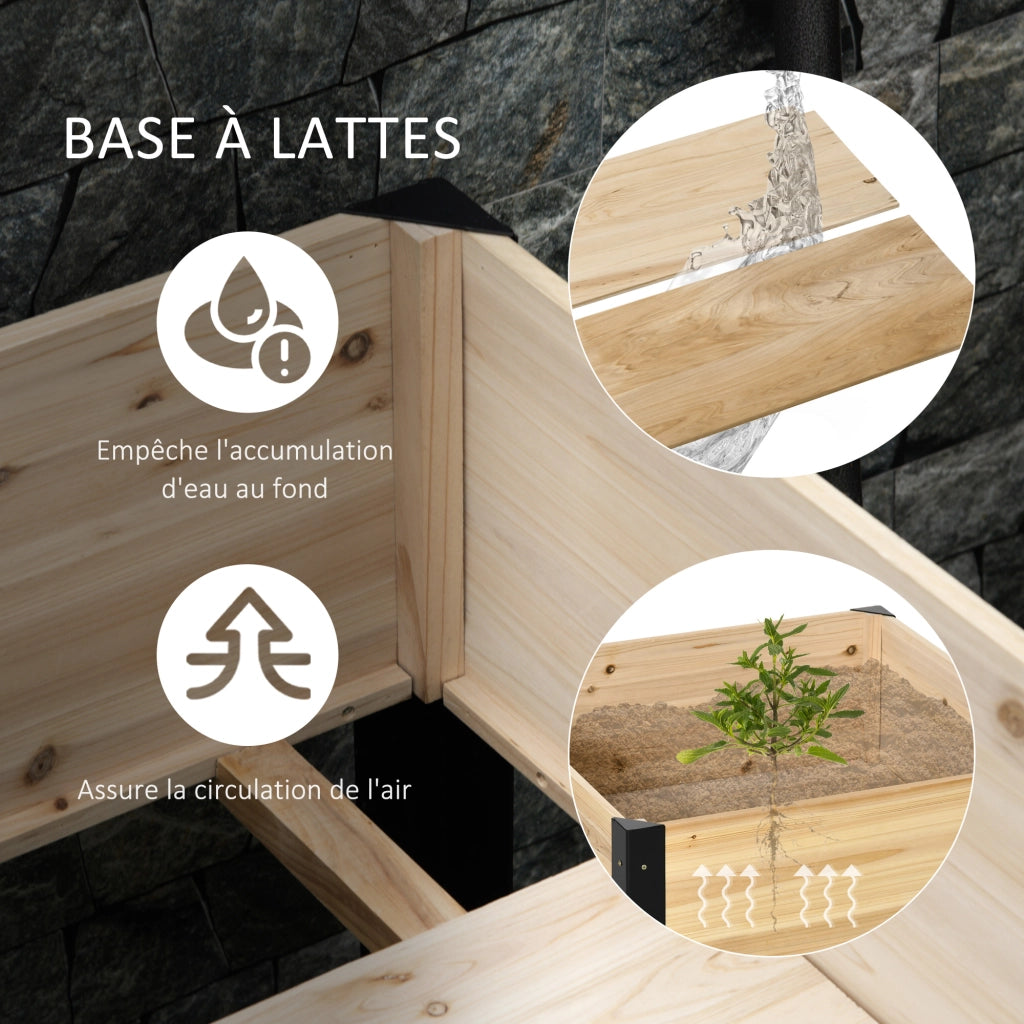 Fioriera da Giardino ¨C zephmum ¨C Nero Legno Pino