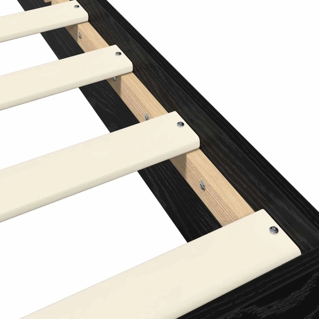 Struttura letto a pavimento Rovere Nero 80 x 200 cm 8009081