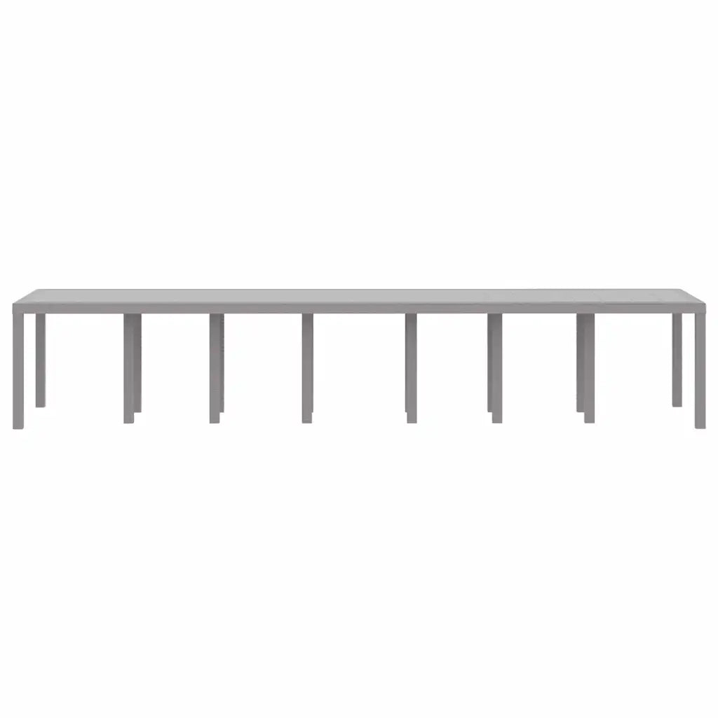 Tavolo da Giardino Grigio chiaro 400 x 100 x 73 cm polyrattan 3378531