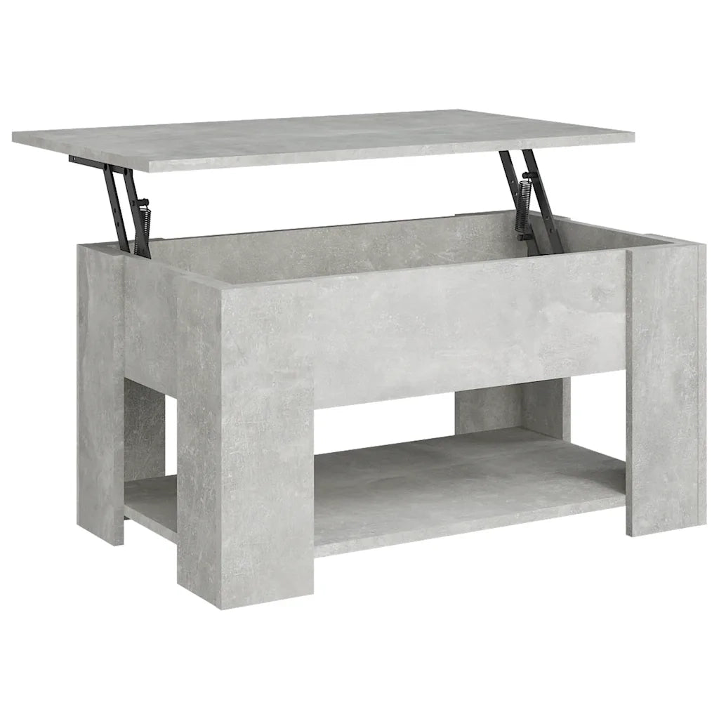 Tavolino da salotto | Tavolino da caff¨¨ | Tavolino da Soggiorno Grigio Cemento 79x49x41cm Legno Multistrato