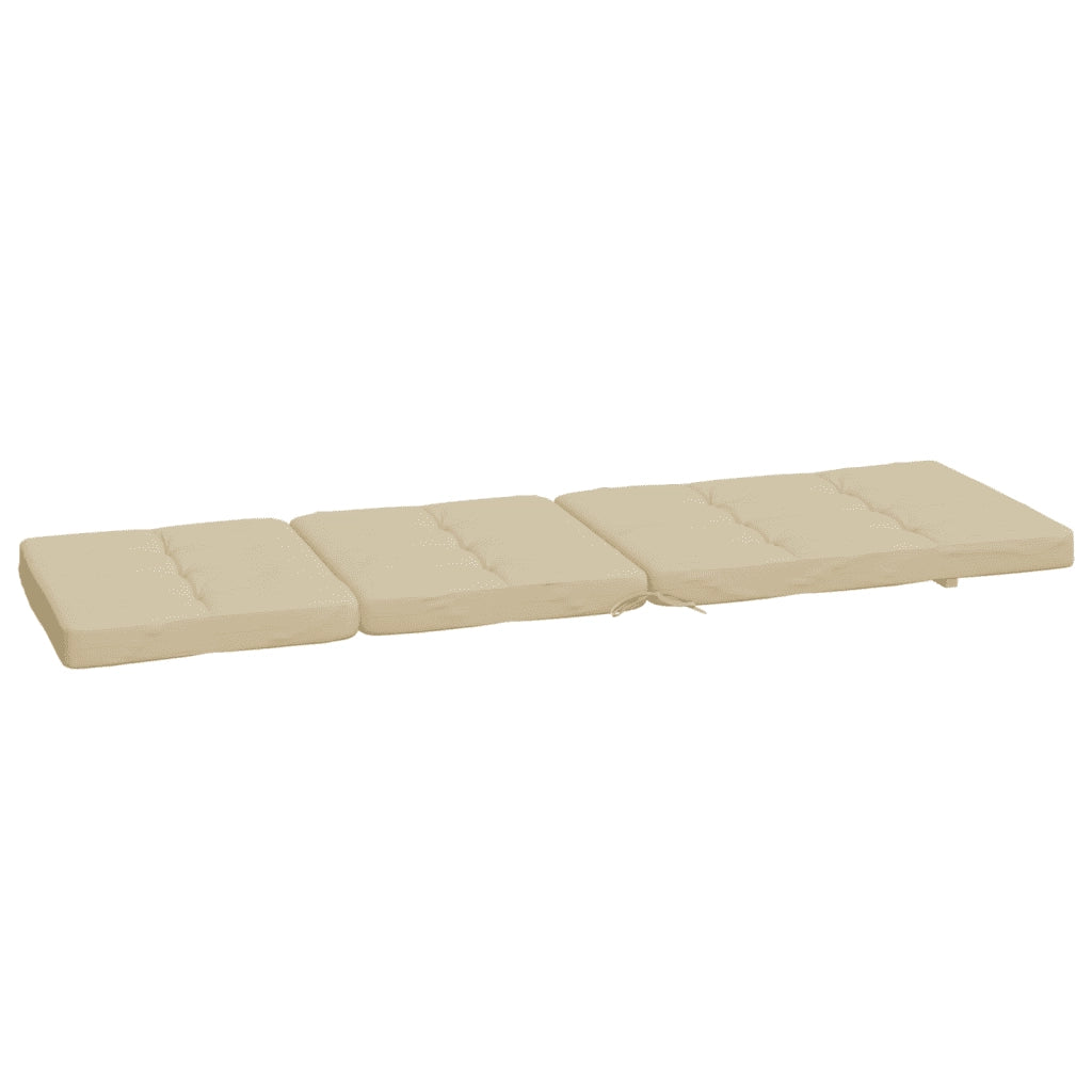 Cuscini per Sedia a Sdraio 2 pz | Cuscini per sedie Beige in Tessuto Oxford