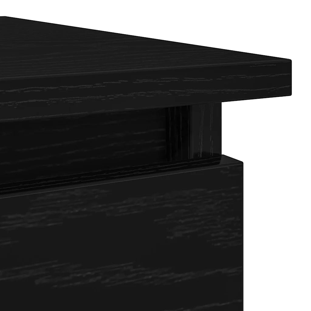 Tavolo Consolle con Cassetti Nero 85,5x38,5x74,5 cm