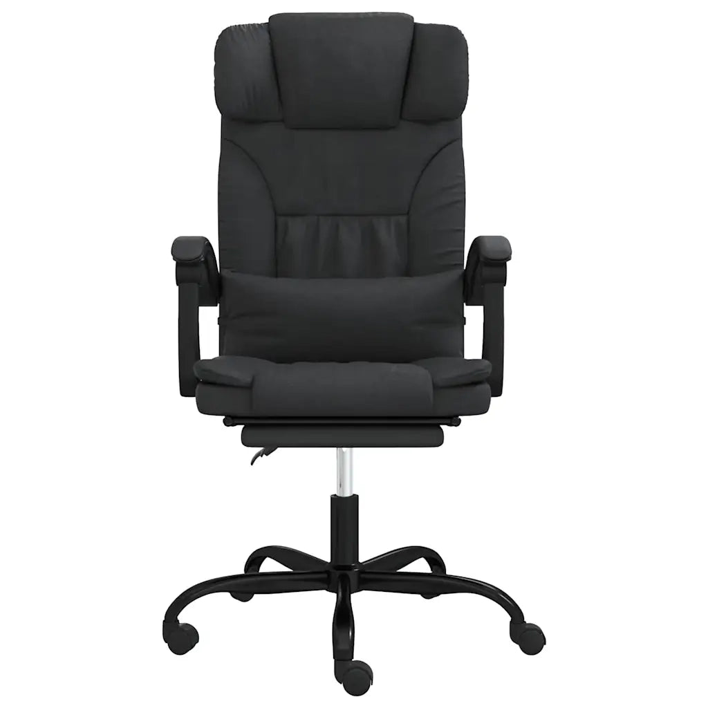 Sedia per studi-Poltrona da Ufficio Reclinabile Nera in Similpelle 991373