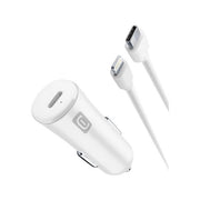 Cellularline usb-c car charger kit 20w - usb-c to lightning - iphone 8 or later caricabatterie da auto usb-c 20w per la carica alla massima velocità di iphone 8 e successivi con cavo usb-c to lightning - CBRIPHKITC2LMFI20W
