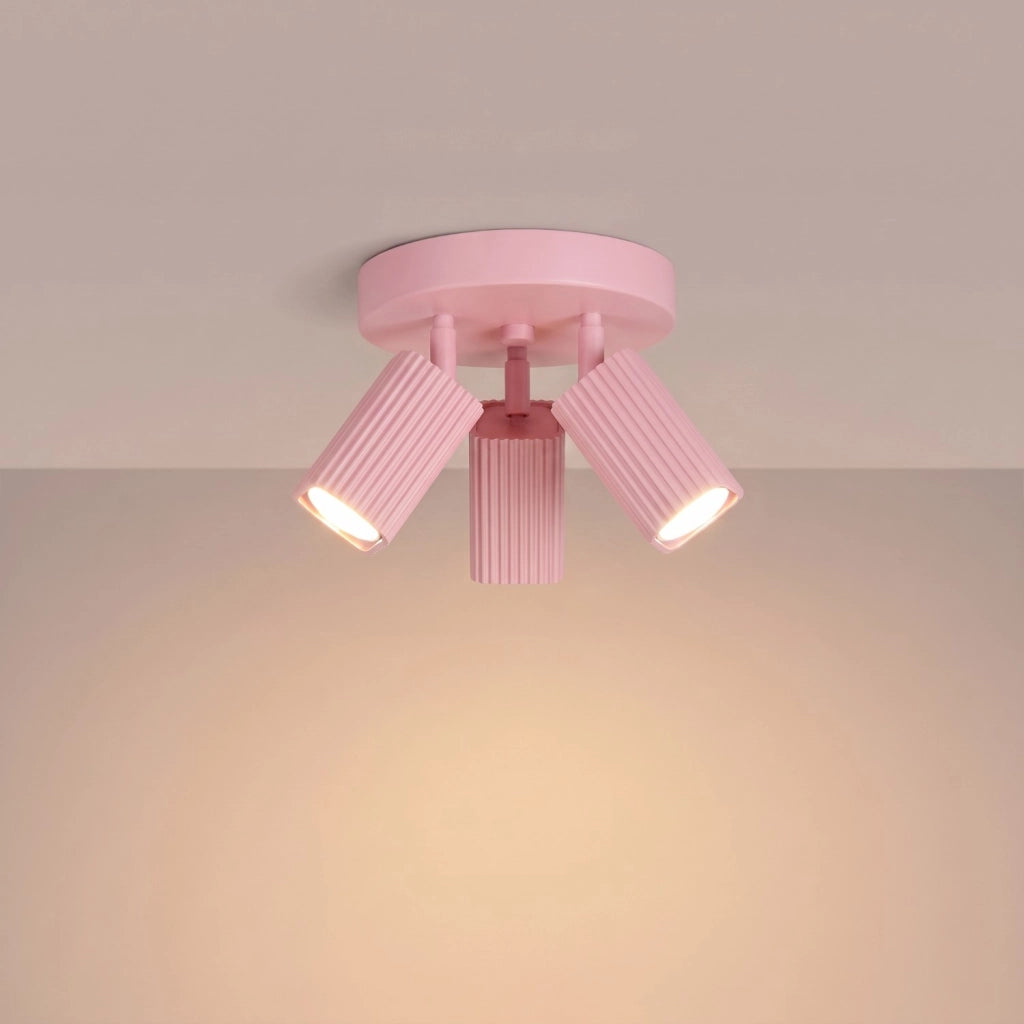 Plafoniera RAYO 3P rosa