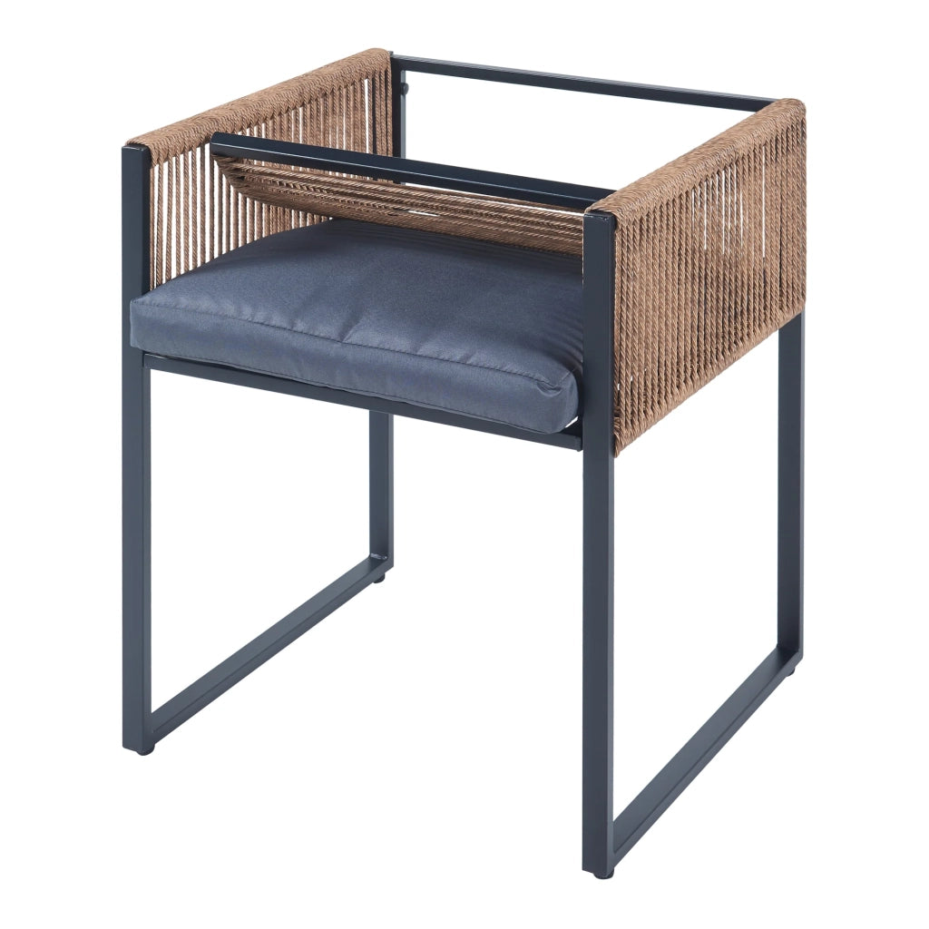 Set di mobili da giardino da 3 pezzi nero marrone grigio 03_0009414