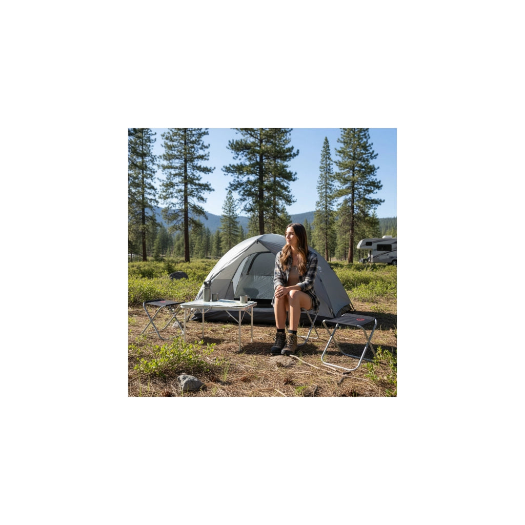 Set di 2 sedie pieghevoli da campeggio per pescatori - O'Camp  - Dimensioni: 37 x 37 x 42 cm
