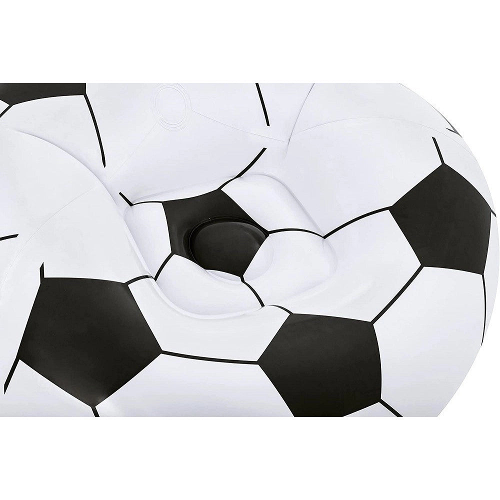 Trade Shop - Poltrona Gonfiabile Pallone Da Calcio Poltroncina Soccer 114x112x66cm Sedia 75010 -