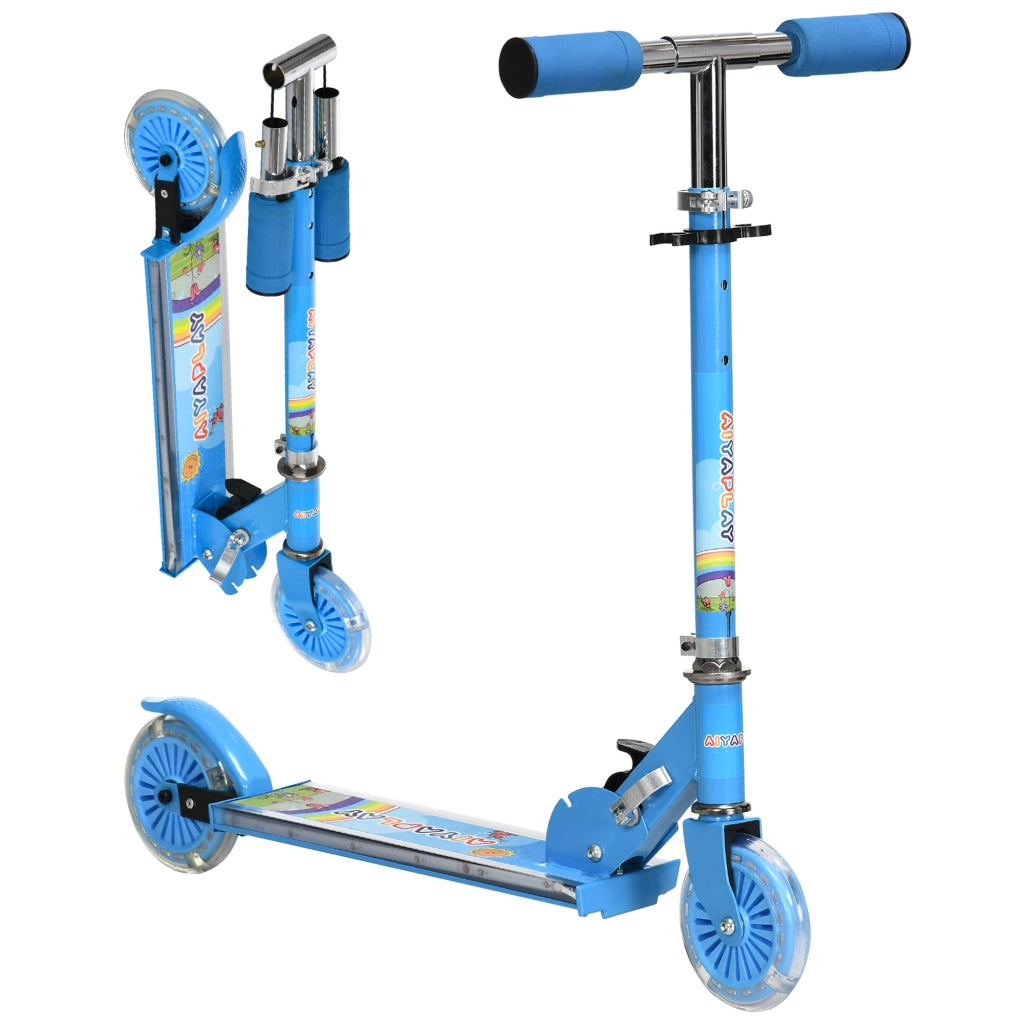 Monopattino Bambini Regolabile Pieghevole ¨C zephmum ¨C Blu 67x32x65-78 cm