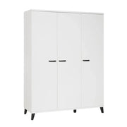 Armadio bambino 3 porte DANAÉ – Bianco opaco – Grande spazio di archiviazione dallo stile essenziale