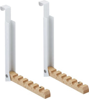Capocassettiera pieghevole - Capocassettiere - capocassettiere per abiti - sopra la porta - per 6 capocassettiere - metallo - legno - spessore porta fino a 2 cm