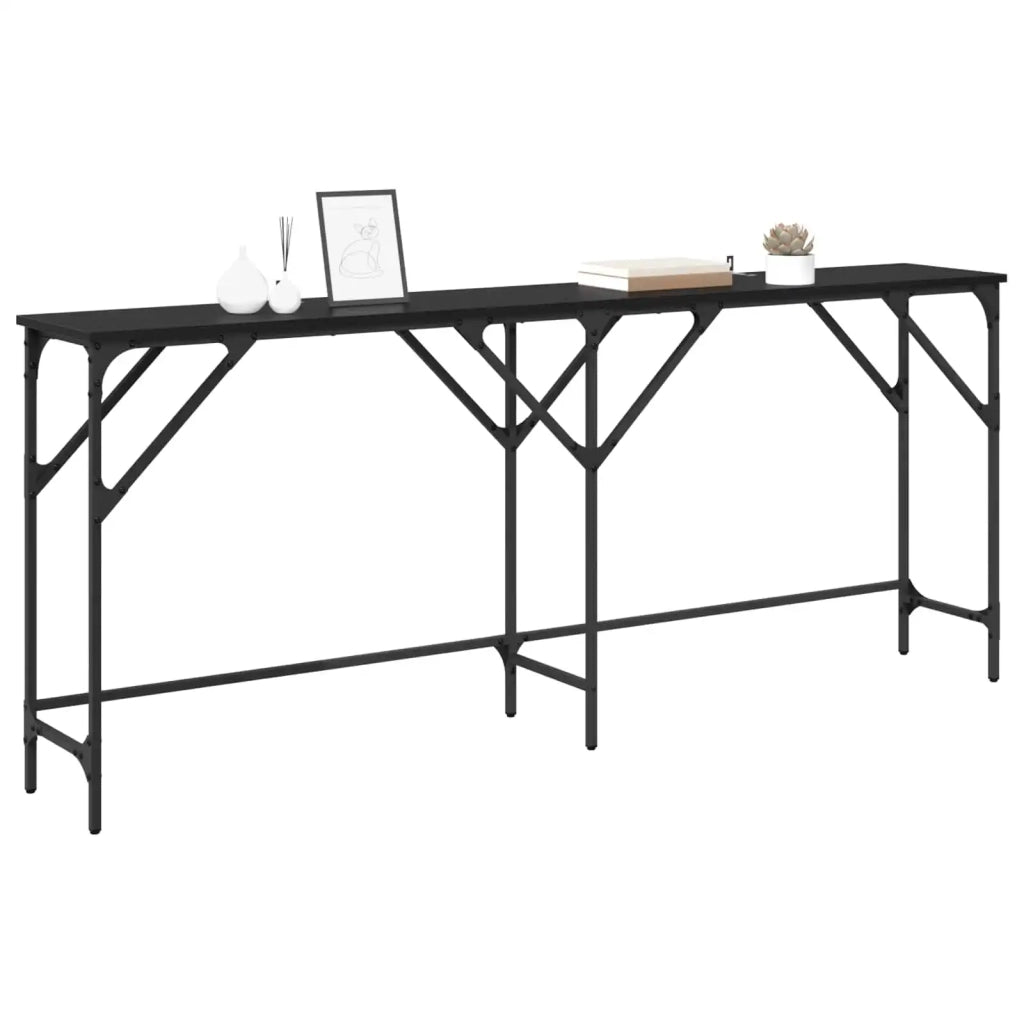 Tavolo consolle Rovere Nero 180 x 30 x 75 cm 882880