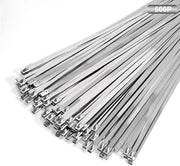 Cinture per cavi in metallo 12 pollici - Cinture per cavi in acciaio inossidabile 500 pezzi - Cinture per cavi robuste autoammortizzanti - Raccordi a alta temperatura - Cinture a catena a link - Cinture multifunzionali per macchine